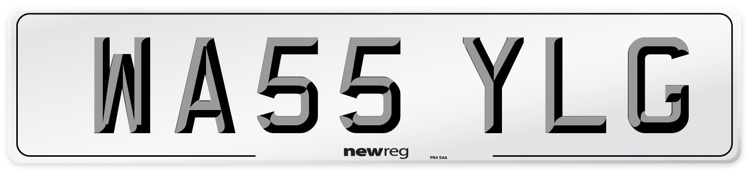 WA55 YLG Number Plate from New Reg